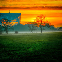 Buy canvas prints of Jodrell Bank Sunset by Mike Janik