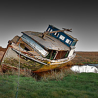 Buy canvas prints of Stranded Boat by Mike Janik