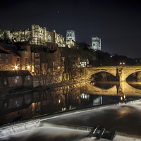 Buy canvas prints of Durham Riverside Castle and Cathedral by Brian Smith