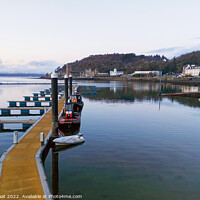 Buy canvas prints of Oban Pier on a Winters Day by Jane Braat