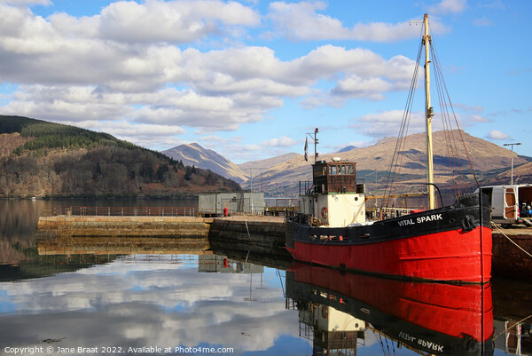 The Vital spark in Inveraray Picture Board by Jane Braat