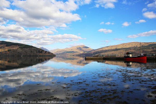 Tranquil Reflections of Loch Fyne Picture Board by Jane Braat