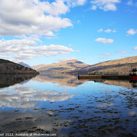 Buy canvas prints of Tranquil Reflections of Loch Fyne by Jane Braat