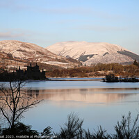 Buy canvas prints of Snowy Mountains of Loch Awe by Jane Braat