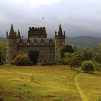 Buy canvas prints of Dusk at Inveraray Castle by Jane Braat