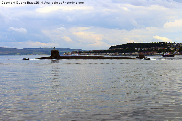 Royal Navy submarine on the Clyde Picture Board by Jane Braat