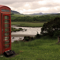 Buy canvas prints of Phone Box on the West Coast by Jane Braat
