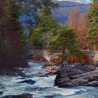 Buy canvas prints of Bridge of Dochart by Jane Braat