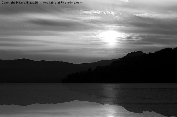  Argyll Sunset in Black and White Picture Board by Jane Braat