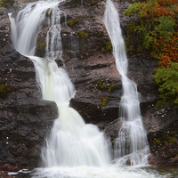 Buy canvas prints of Majestic Glen Coe Waterfall by Jane Braat