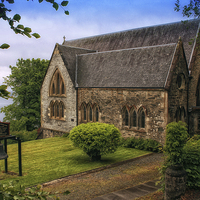 Buy canvas prints of Church of Scotland in Innellan  by Jane Braat