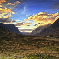 Buy canvas prints of The Mountains of Glen Coe by Jane Braat