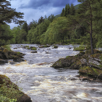 Buy canvas prints of Falls of Dochart in Killin  by Jane Braat