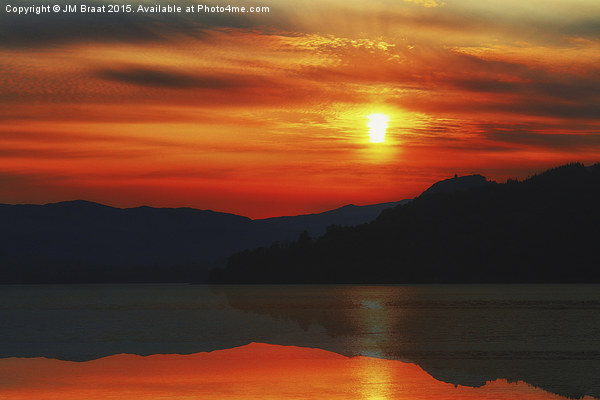 Fiery Sunset over Inveraray Picture Board by Jane Braat
