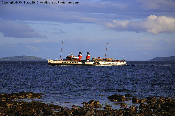 Majestic Paddle Steamer on the Firth of Clyde Picture Board by Jane Braat