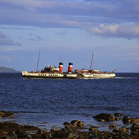 Buy canvas prints of Majestic Paddle Steamer on the Firth of Clyde by Jane Braat