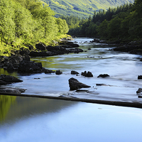Buy canvas prints of  The River Orchy in Summer by Jane Braat
