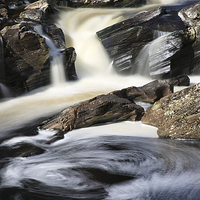 Buy canvas prints of Majestic Waterfall in Glen Orchy by Jane Braat