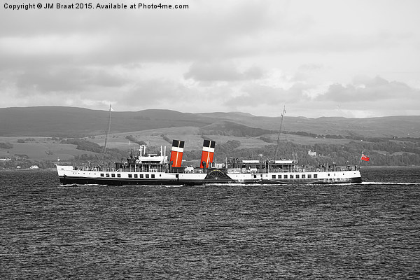Majestic PS Waverley Cutting Through the Firth of  Picture Board by Jane Braat