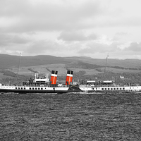 Buy canvas prints of Majestic PS Waverley Cutting Through the Firth of  by Jane Braat