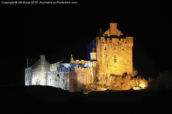  Eilean Donan Castle at night Picture Board by Jane Braat