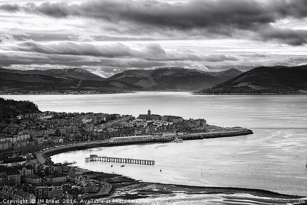 View from Lyle Hill in Greenock Picture Board by Jane Braat