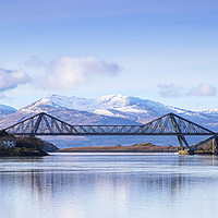 Buy canvas prints of The Connel Bridge and the Hills of Mull by Jane Braat