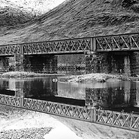 Buy canvas prints of Loch Awe Railway Bridge Panorama by Jane Braat