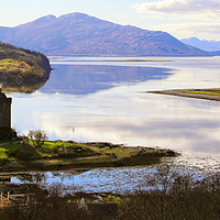 Buy canvas prints of Majestic Eilean Donan Castle in the Scottish Highl by Jane Braat
