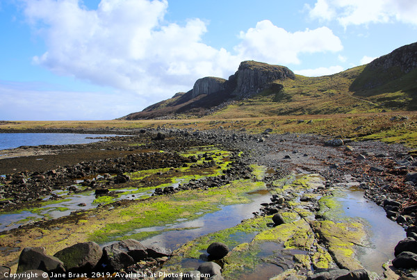 Majestic Views of Staffin Beach Picture Board by Jane Braat