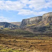 Buy canvas prints of Majestic Cliff Landscape in Scotland by Jane Braat