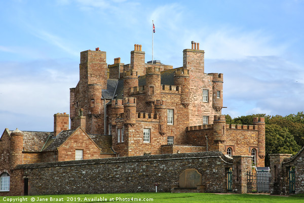 Majestic Barrogill Castle: The Queen Mother's Scot Picture Board by Jane Braat