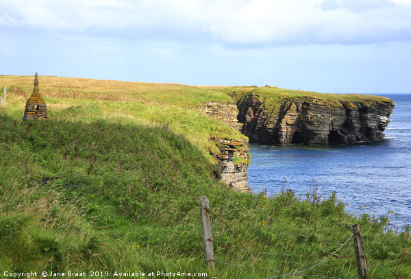 Majestic Caithness Coastline Picture Board by Jane Braat
