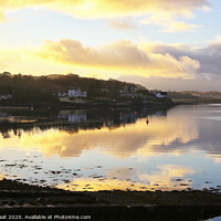 Buy canvas prints of Winter Sunset over Connel by Jane Braat