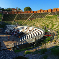 Buy canvas prints of Amphitheatre Taormina by Gwion Healy