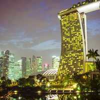 Buy canvas prints of Singapore skyline by Steven Inchmore