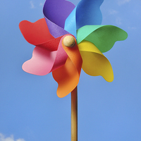 Buy canvas prints of Pinwheel or Windmill Against a Blue Sky by Bridget McGill