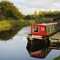 Buy canvas prints of Canal Barges by Bridget McGill