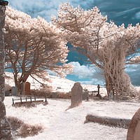 Buy canvas prints of An Infrared shot in Zennor, Cornwall, England. by Jim Ripley