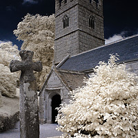 Buy canvas prints of The churchyard at Lanhydrock, Cornwall, England. by Jim Ripley
