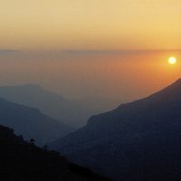 Buy canvas prints of Sunset from the Chouf by Jacqueline Burrell