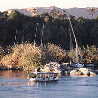 Buy canvas prints of Serene Aswan by Jacqueline Burrell