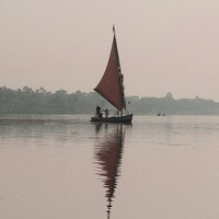 Buy canvas prints of Becalmed on the Nile by Jacqueline Burrell