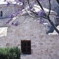 Buy canvas prints of A Church in Paphos by Jacqueline Burrell