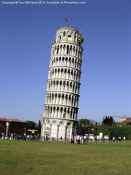 The Leaning Tower at Pisa Picture Board by Paul Williams