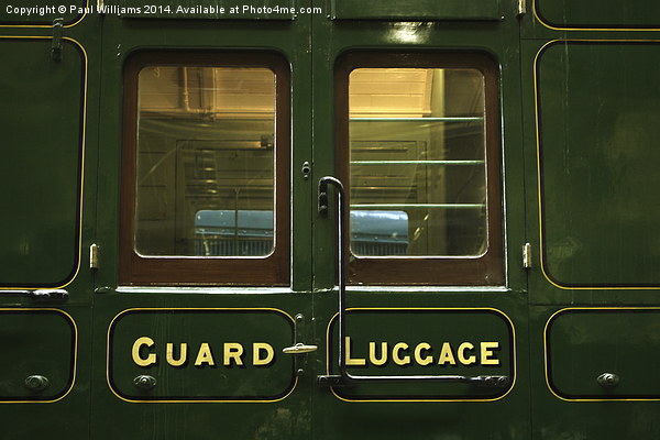 Guard and Luggage Carriage Picture Board by Paul Williams