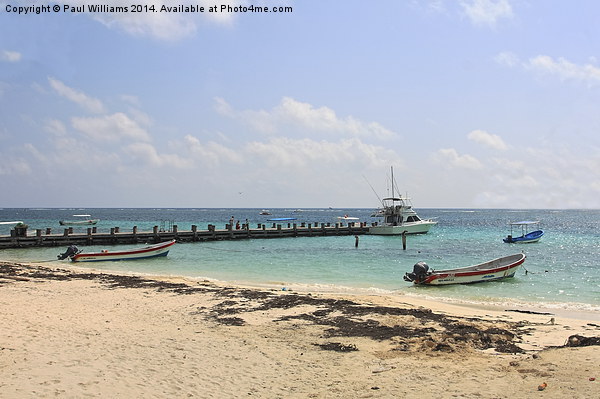 Puerto Morelos Jetty Picture Board by Paul Williams