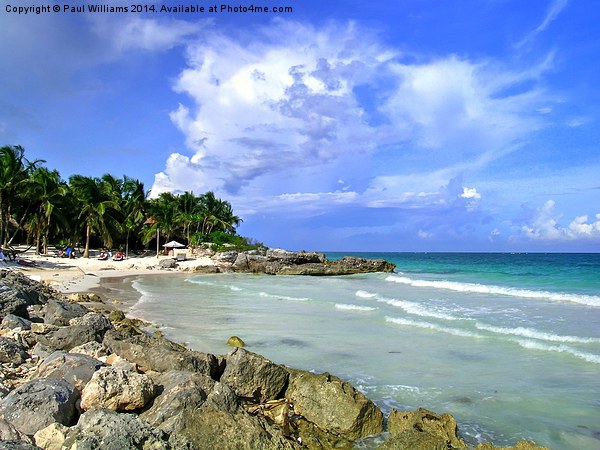 Blue Sky Over the Caribbean Picture Board by Paul Williams