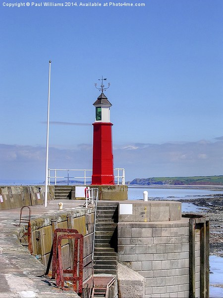 Watchet Harbour Light Picture Board by Paul Williams