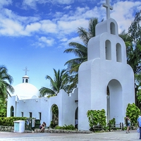 Buy canvas prints of Church in Playa del Carmen by Paul Williams
